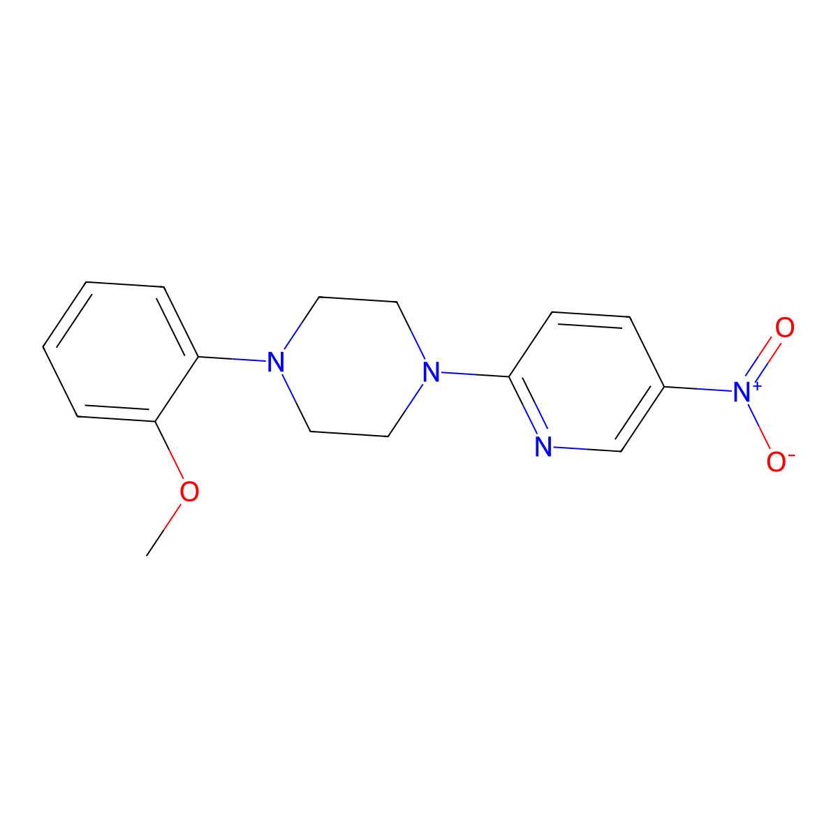 1-(2-Methoxyphenyl)-4-(5-nitropyridin-2-yl)piperazine molecular structure, CAS 158399-80-5
