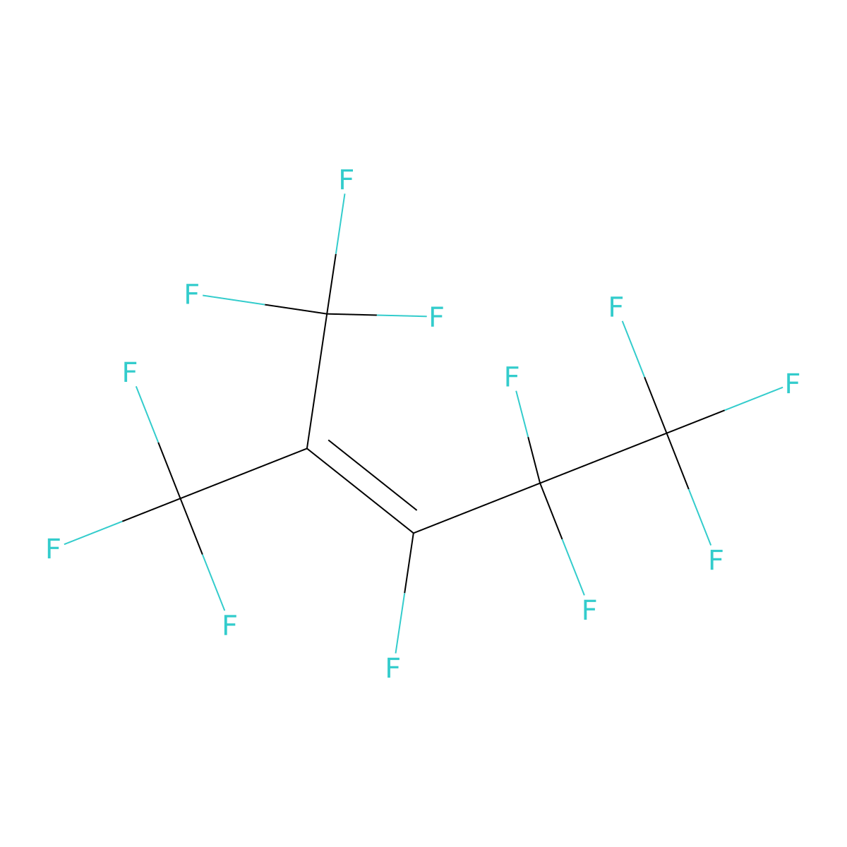 Perfluoro(2-methyl-2-pentene) molecular structure, CAS 1584-03-8