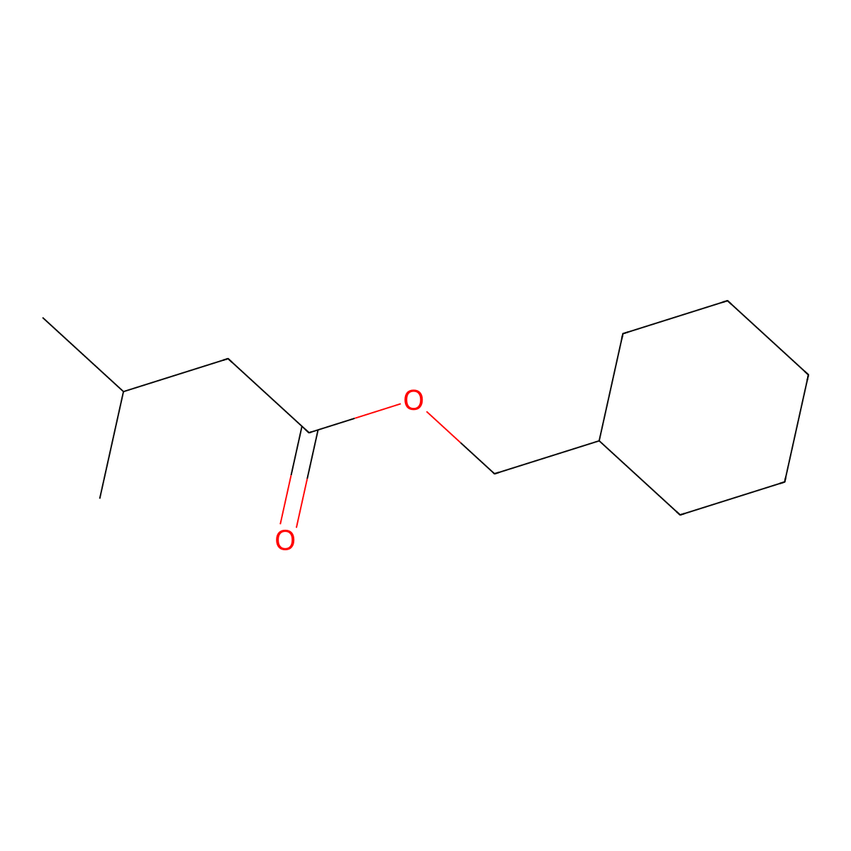 Cyclohexylmethyl isovalerate molecular structure, CAS 15840-95-6