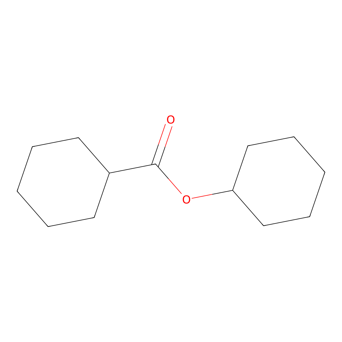 Cyclohexyl cyclohexanecarboxylate molecular structure, CAS 15840-96-7