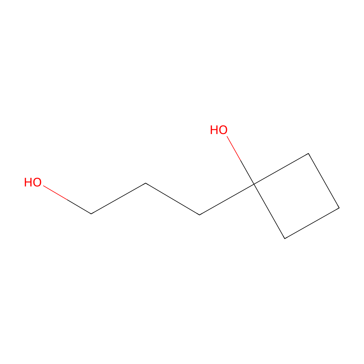 1-(3-Hydroxypropyl)cyclobutan-1-ol molecular structure, CAS 1584139-24-1