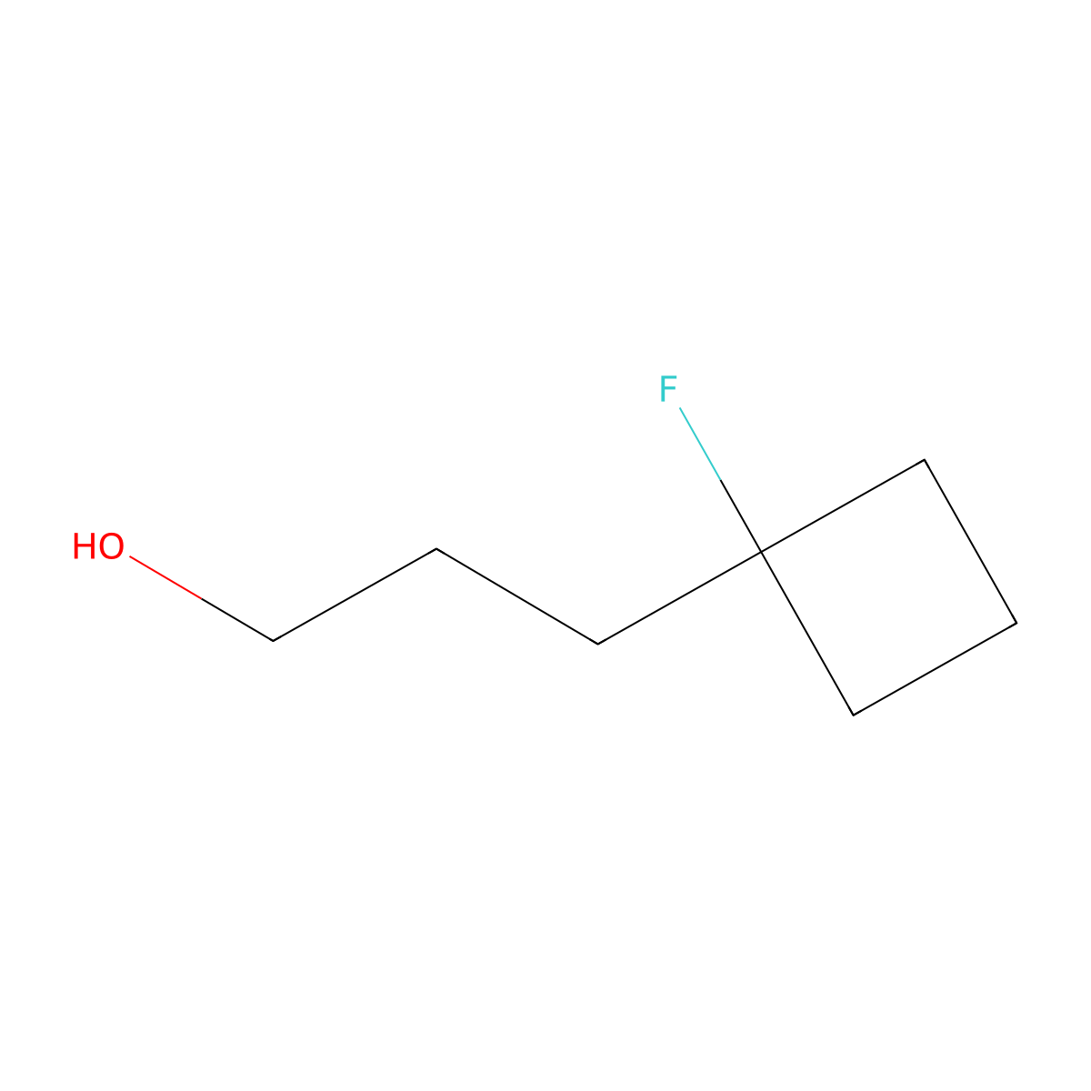 3-(1-Fluorocyclobutyl)propan-1-ol molecular structure, CAS 1584139-27-4