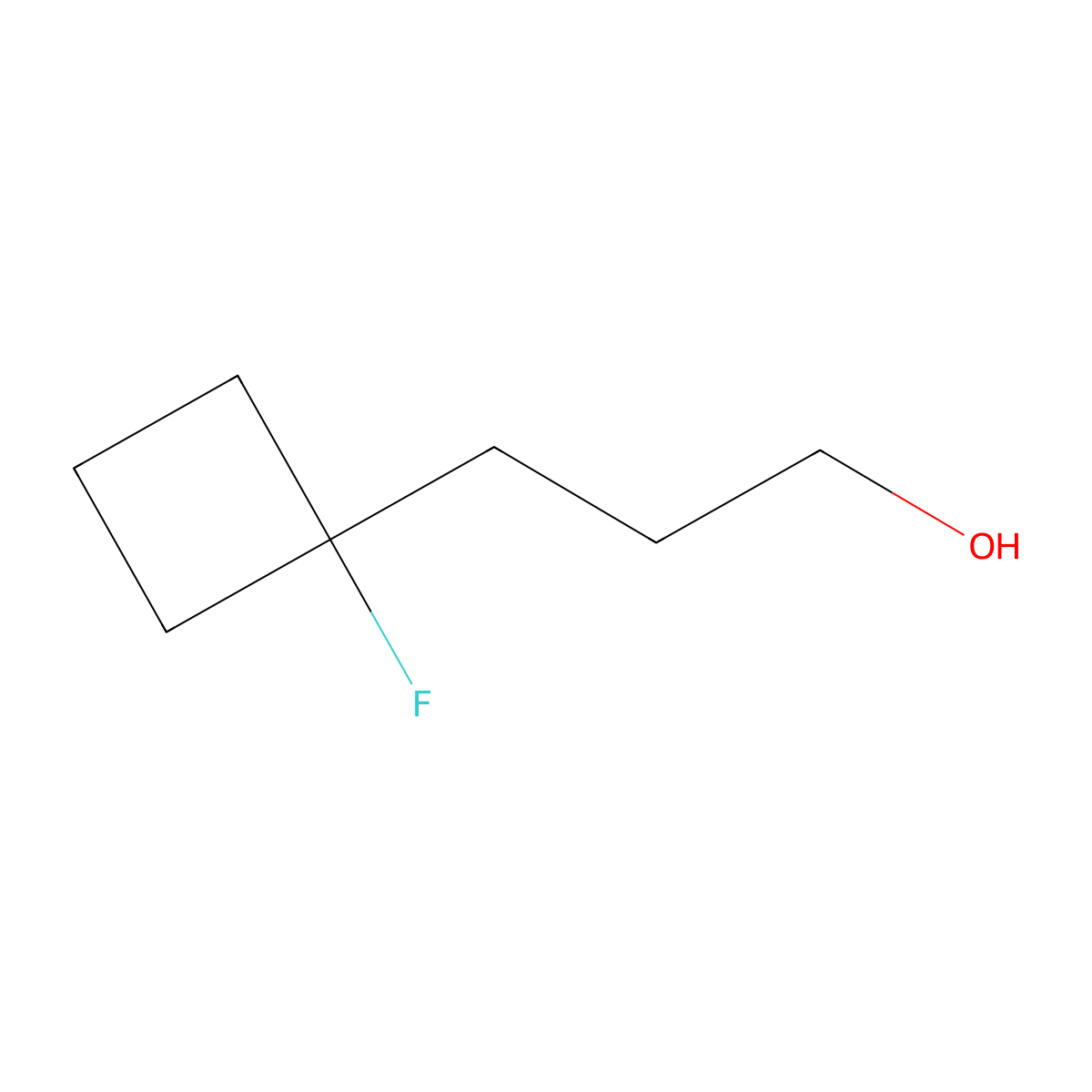 3-(1-Fluorocyclobutyl)propan-1-ol molecular structure, CAS 1584139-27-4