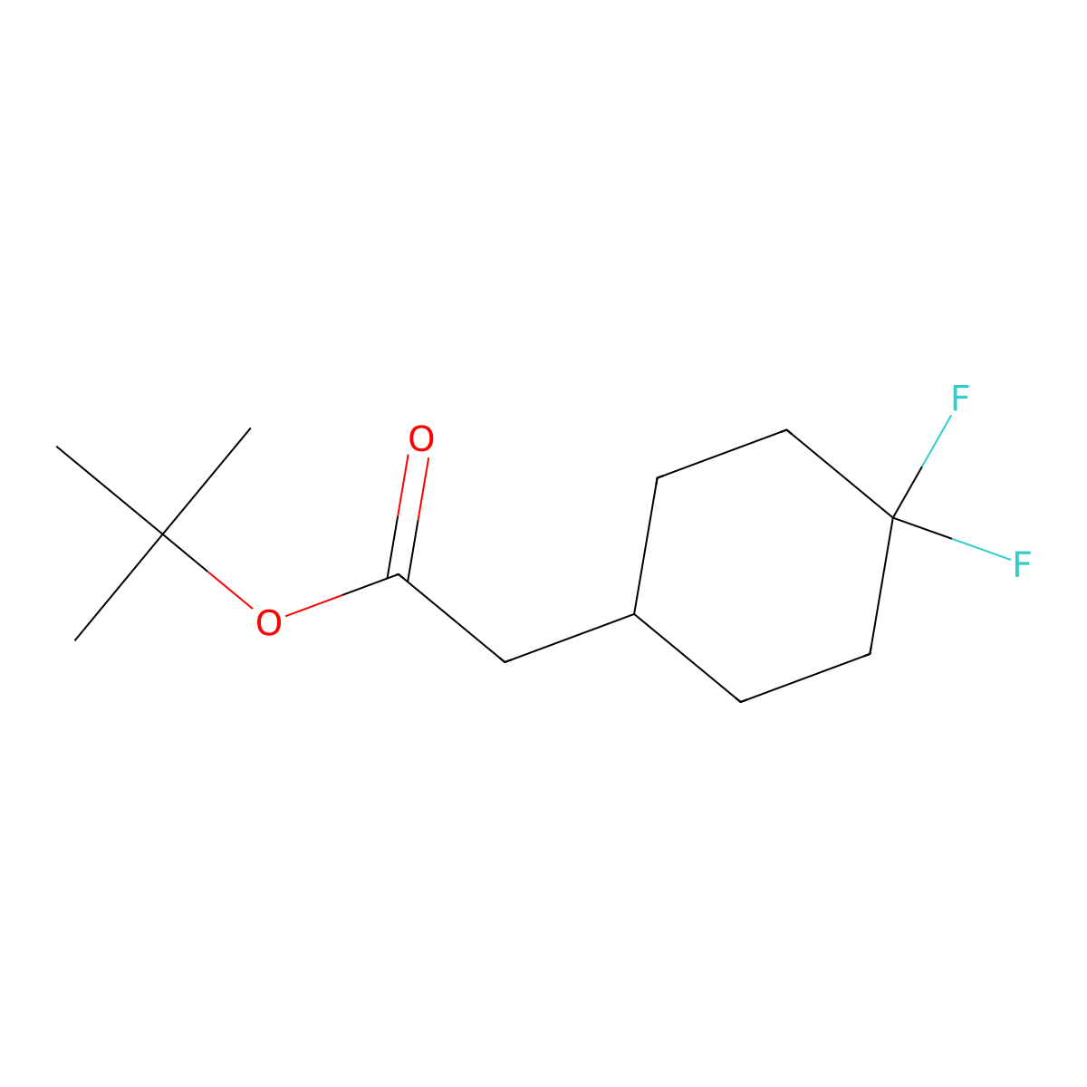 tert-Butyl 2-(4,4-difluorocyclohexyl)acetate molecular structure, CAS 1584139-36-5