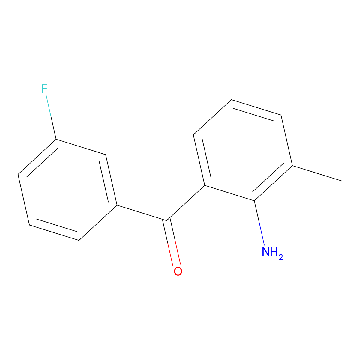 (2-Amino-3-methylphenyl)(3-fluorophenyl)methanone molecular structure, CAS 1584139-75-2
