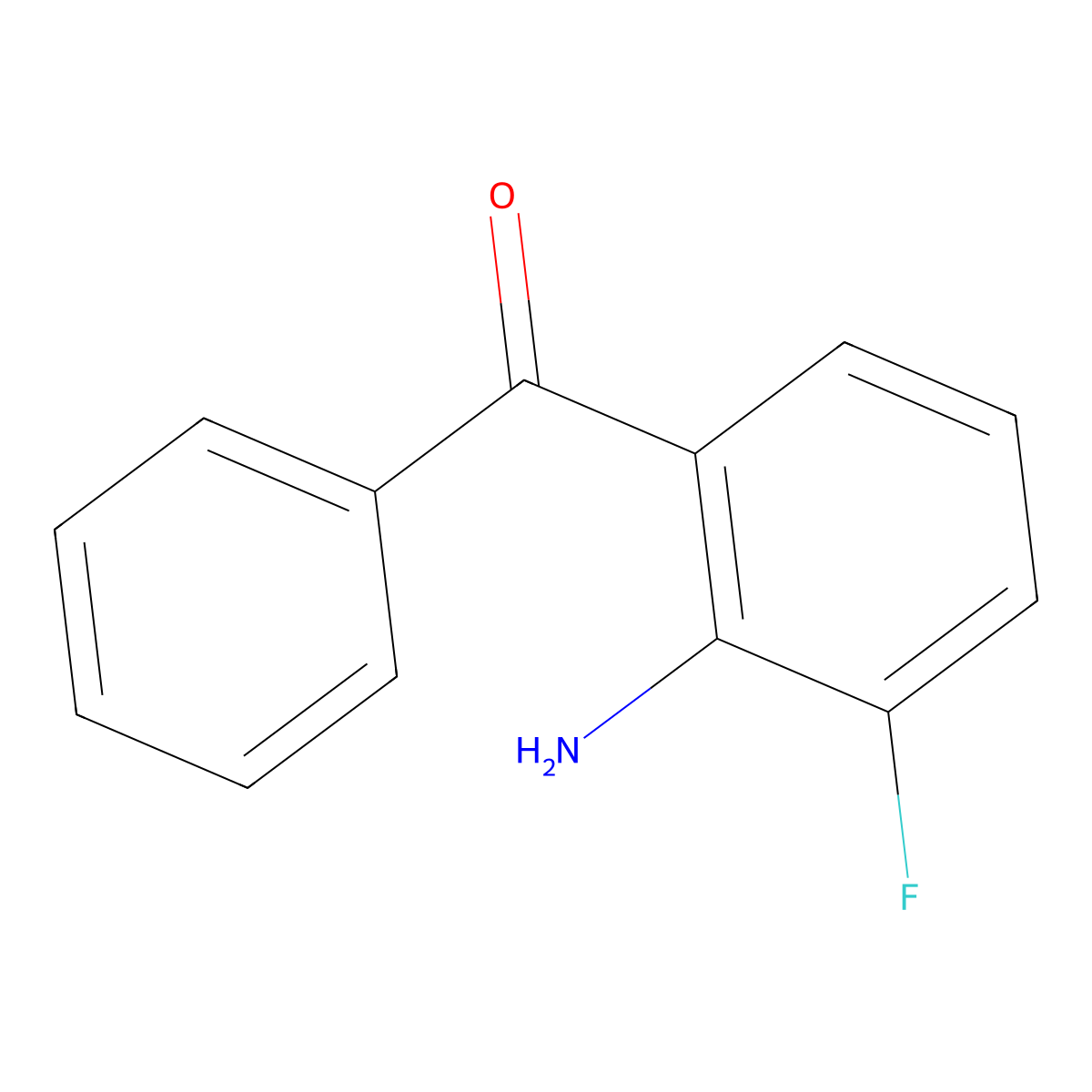 (2-Amino-3-fluorophenyl)(phenyl)methanone molecular structure, CAS 1584139-76-3