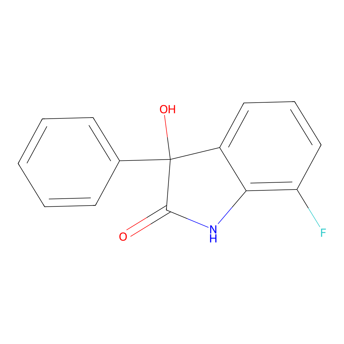 7-Fluoro-3-hydroxy-3-phenylindolin-2-one molecular structure, CAS 1584139-77-4