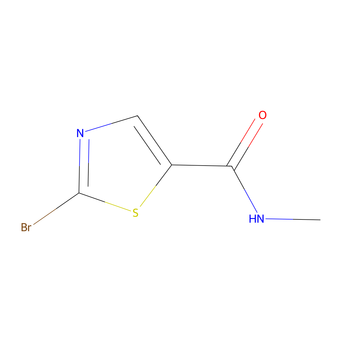 2-Bromo-N-methylthiazole-5-carboxamide molecular structure, CAS 1584140-36-2