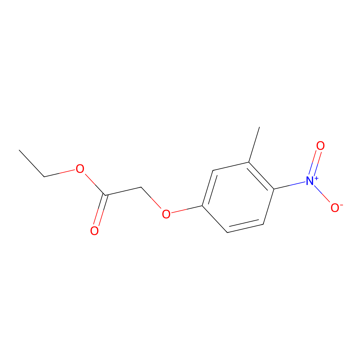 Ethyl 2-(3-methyl-4-nitrophenoxy)acetate molecular structure, CAS 158425-72-0