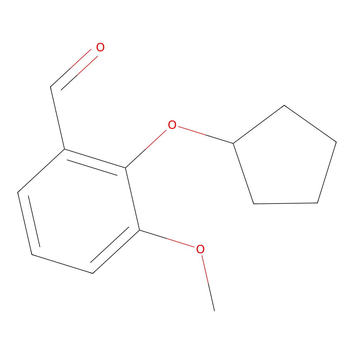 2-(Cyclopentyloxy)-3-methoxybenzaldehyde molecular structure, CAS 158429-01-7