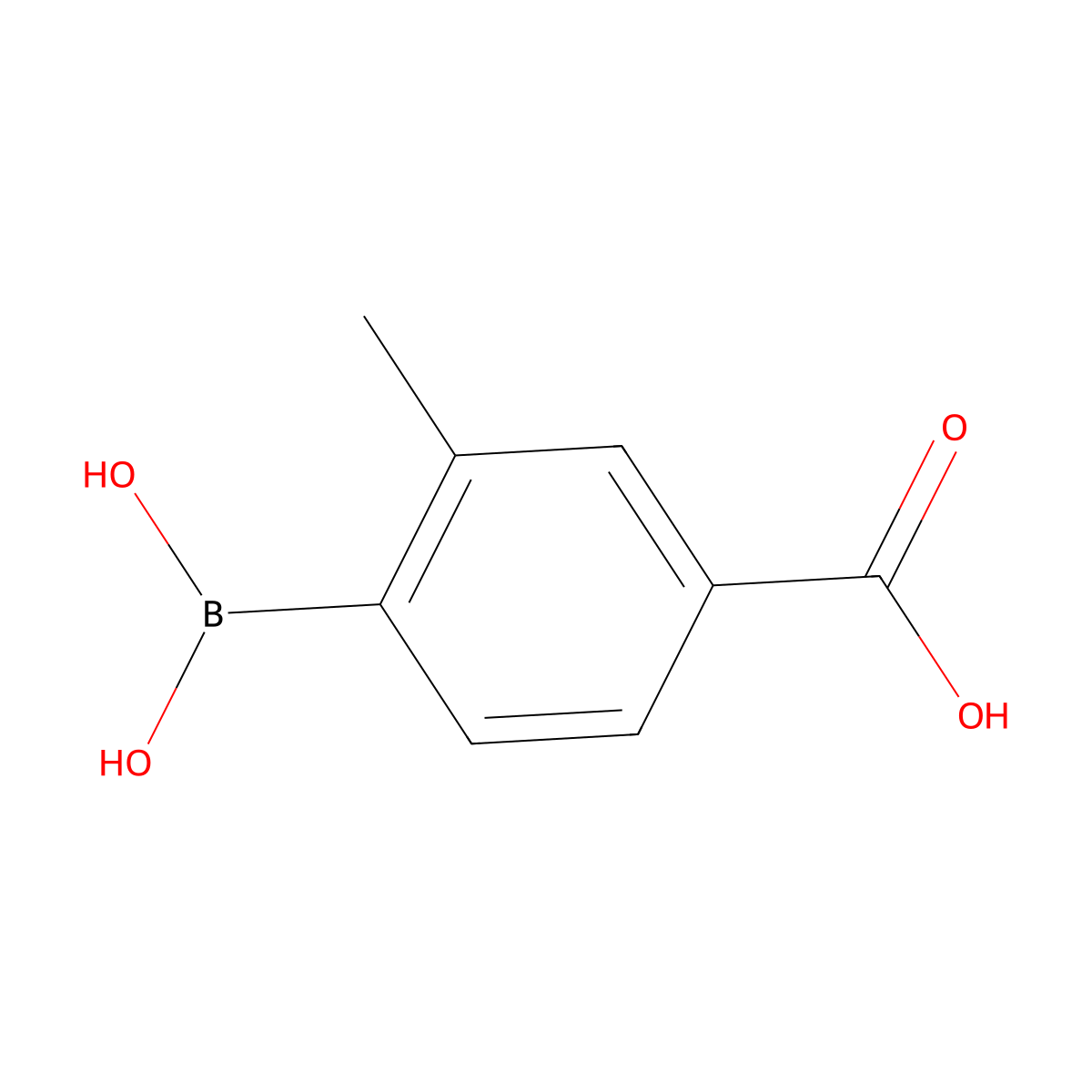 4-Borono-3-methylbenzoic acid molecular structure, CAS 158429-66-4