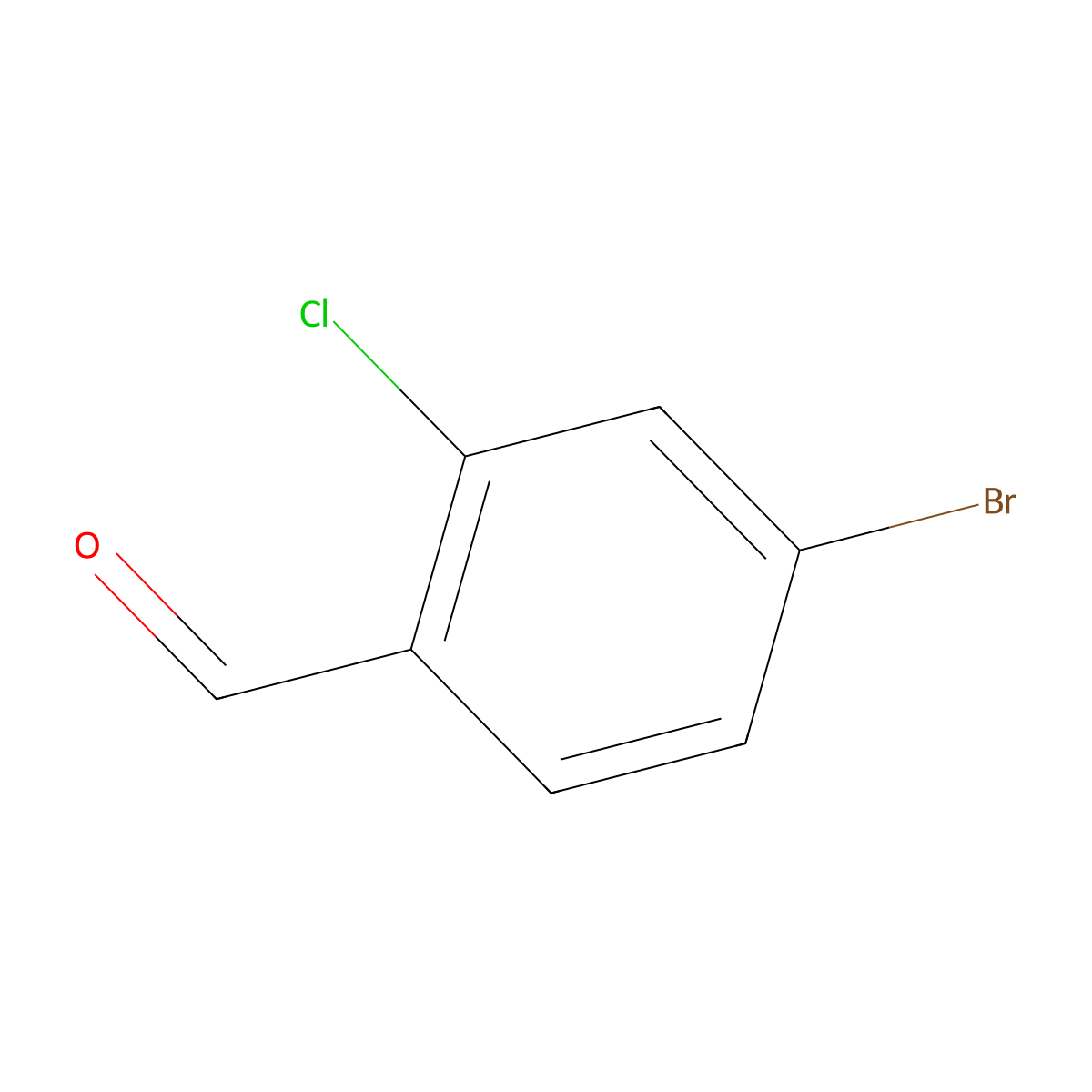 4-Bromo-2-chlorobenzaldehyde molecular structure, CAS 158435-41-7