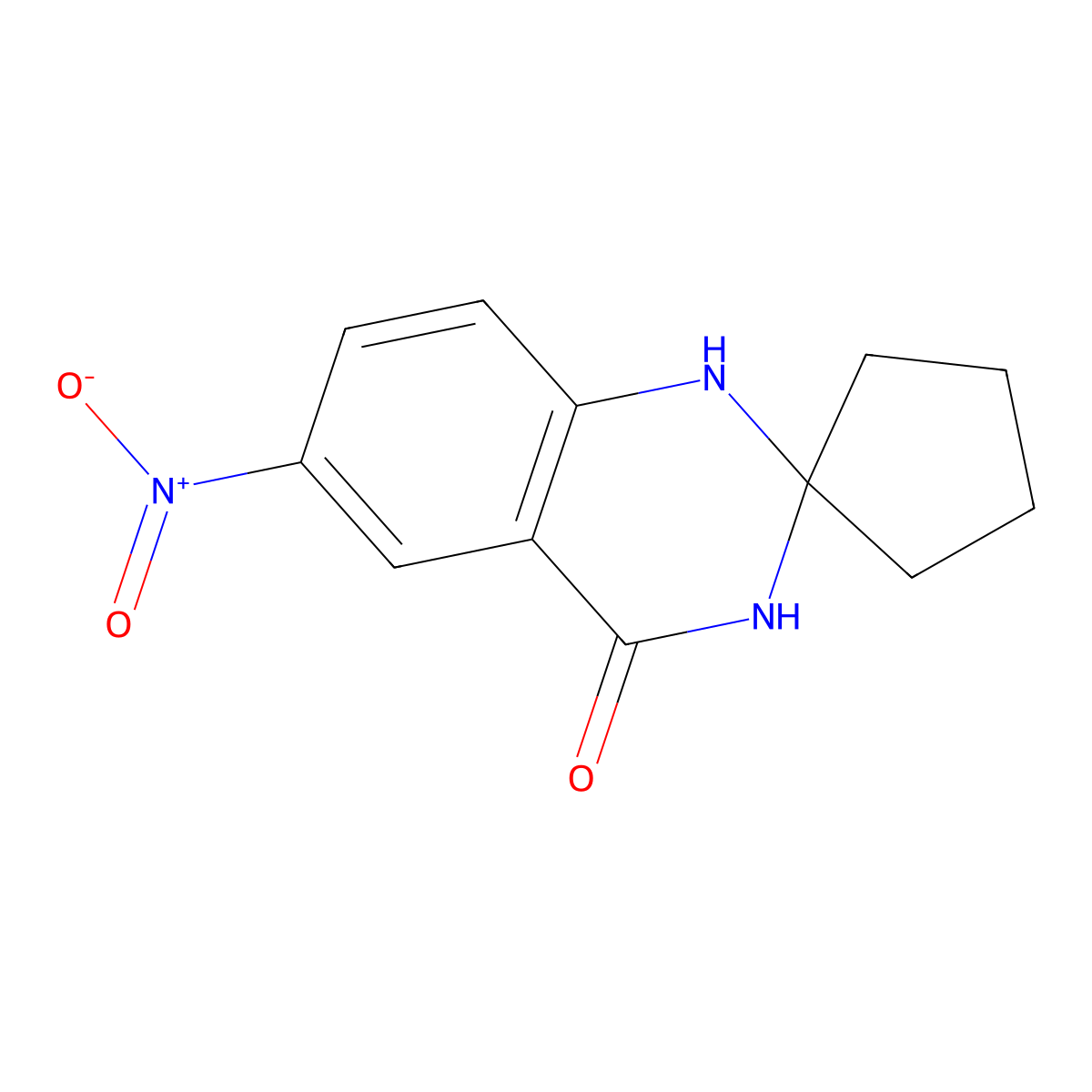 6'-Nitro-1'H-spiro[cyclopentane-1,2'-quinazolin]-4'(3'H)-one molecular structure, CAS 158439-85-1