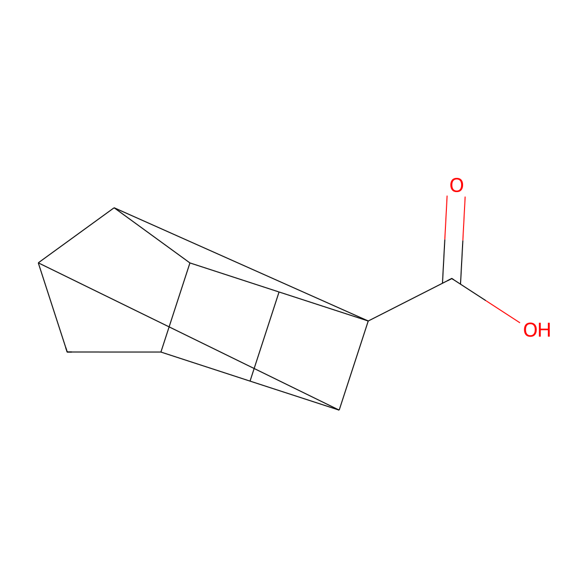 Homocubane-4-carboxylic acid molecular structure, CAS 15844-05-0