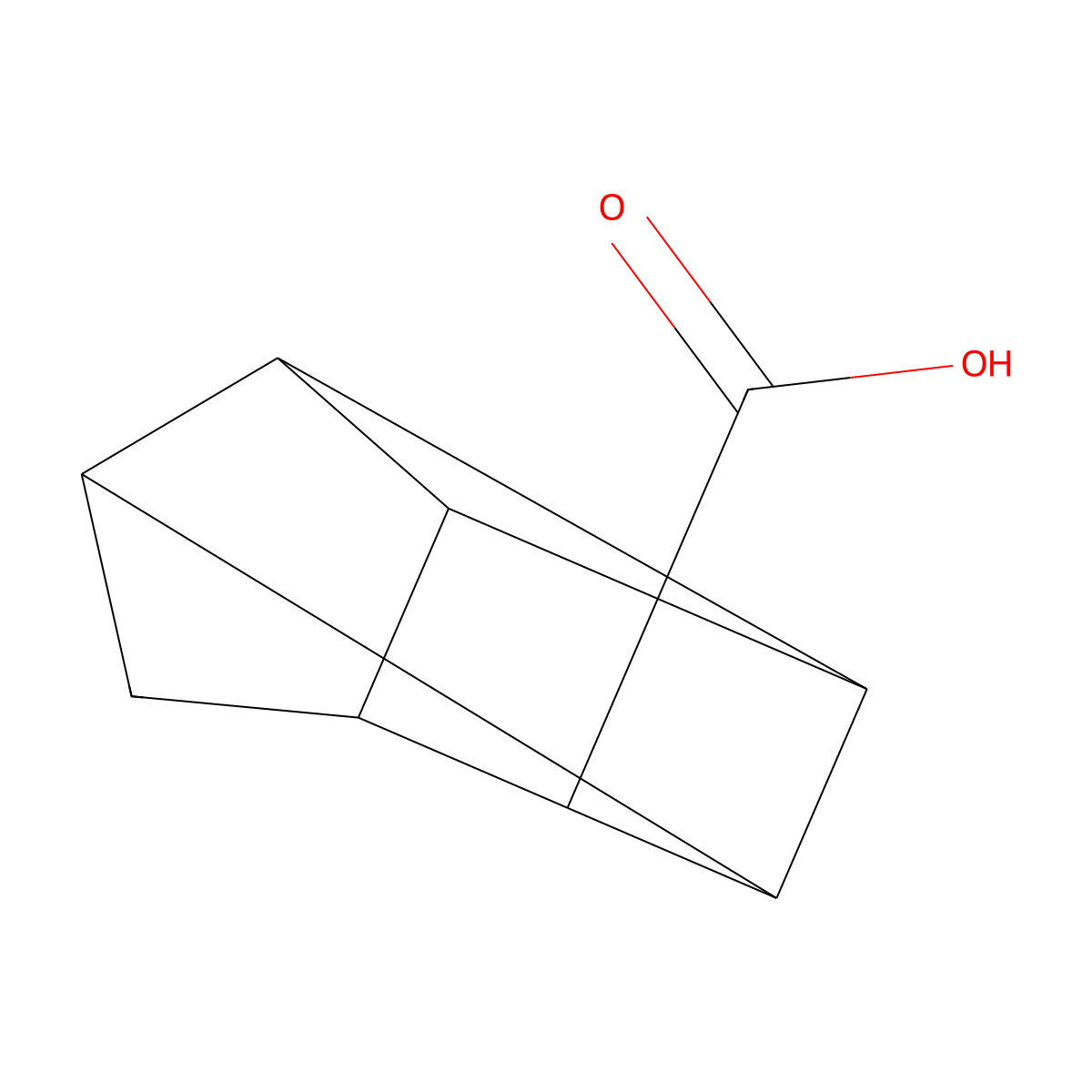 Homocubane-4-carboxylic acid molecular structure, CAS 15844-05-0