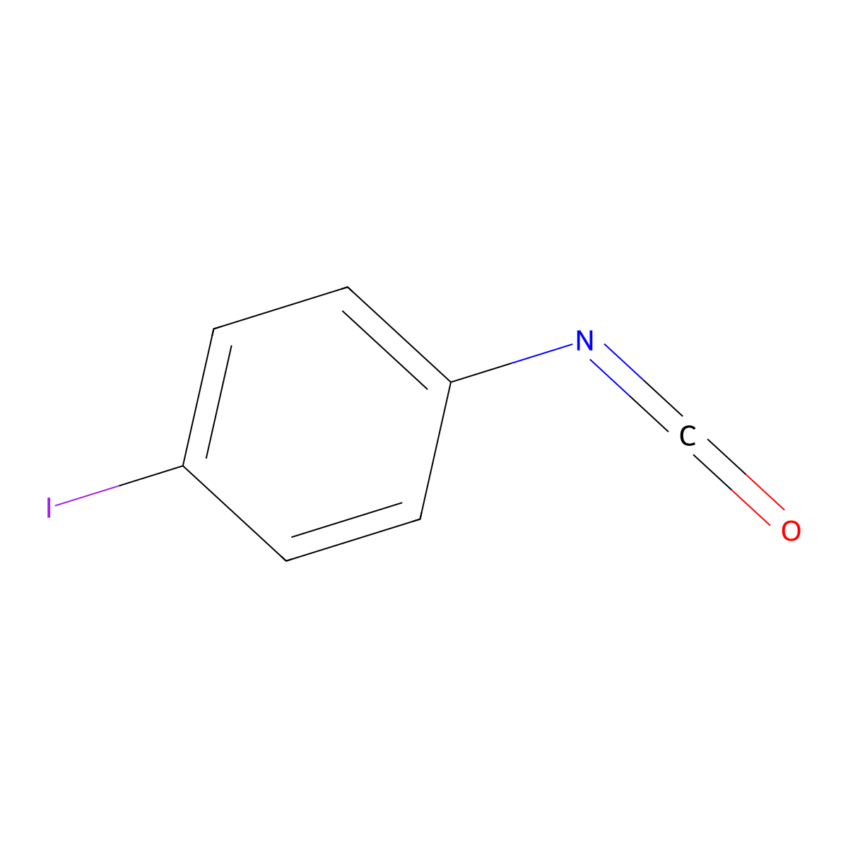 1-Iodo-4-isocyanatobenzene molecular structure, CAS 15845-62-2