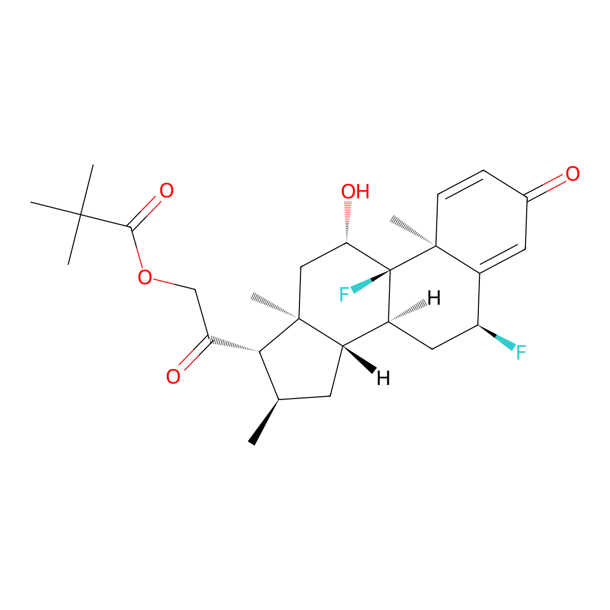 Diflucortolone Pivalate molecular structure, CAS 15845-96-2