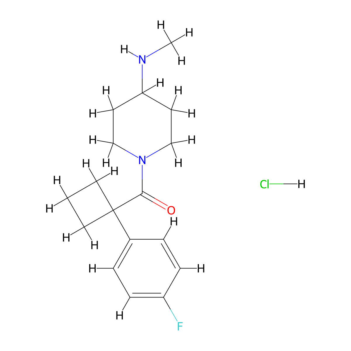 1-[1-(4-fluorophenyl)cyclobutanecarbonyl]-N-methylpiperidin-4-amine hydrochloride molecular structure, CAS 1584564-40-8