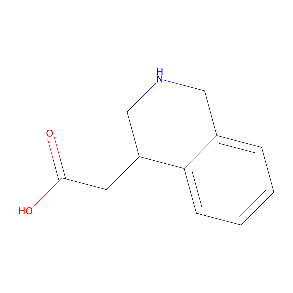 2-(1,2,3,4-Tetrahydroisoquinolin-4-yl)acetic acid molecular structure, CAS 158458-15-2
