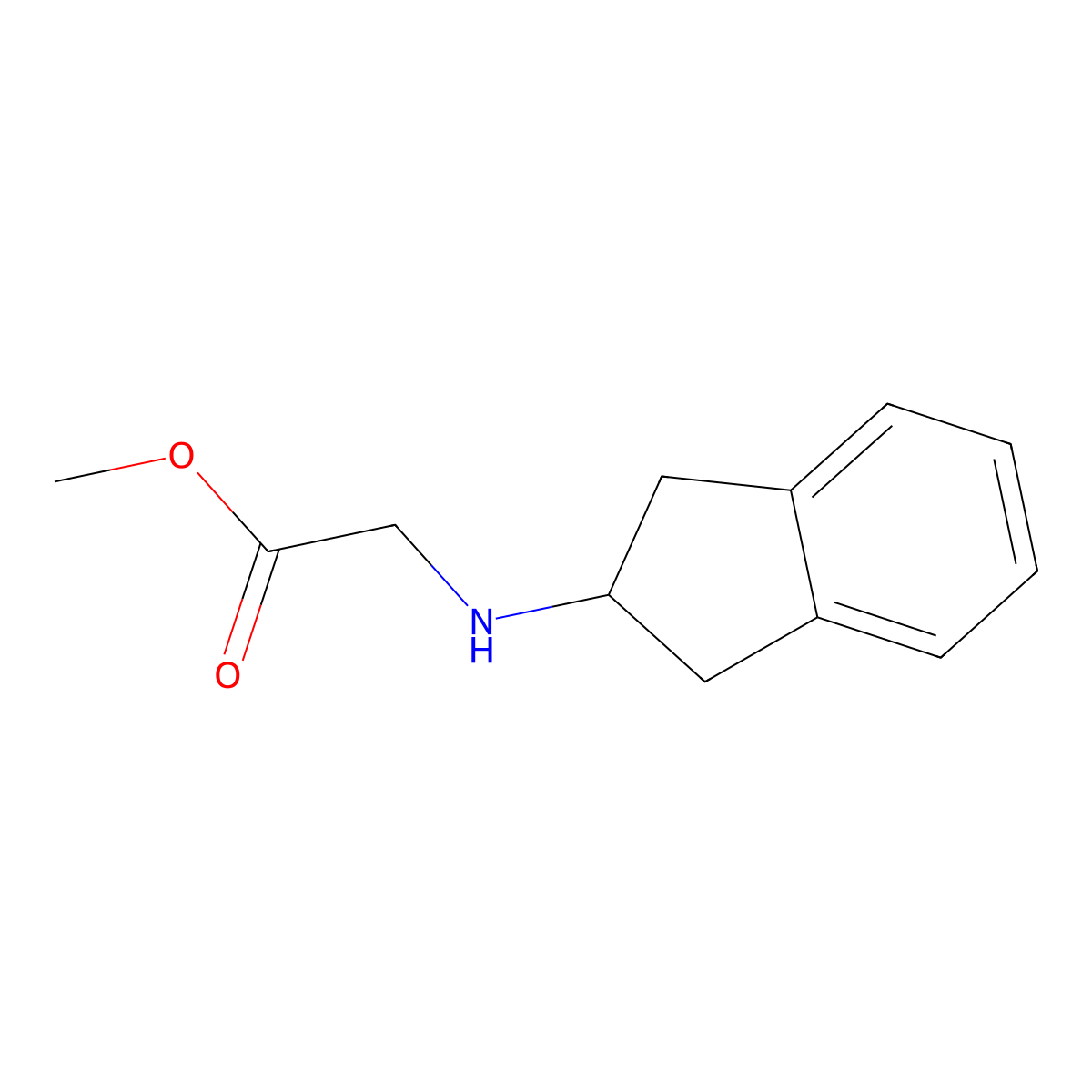 Methyl (2,3-dihydro-1h-inden-2-yl)glycinate molecular structure, CAS 158458-97-0
