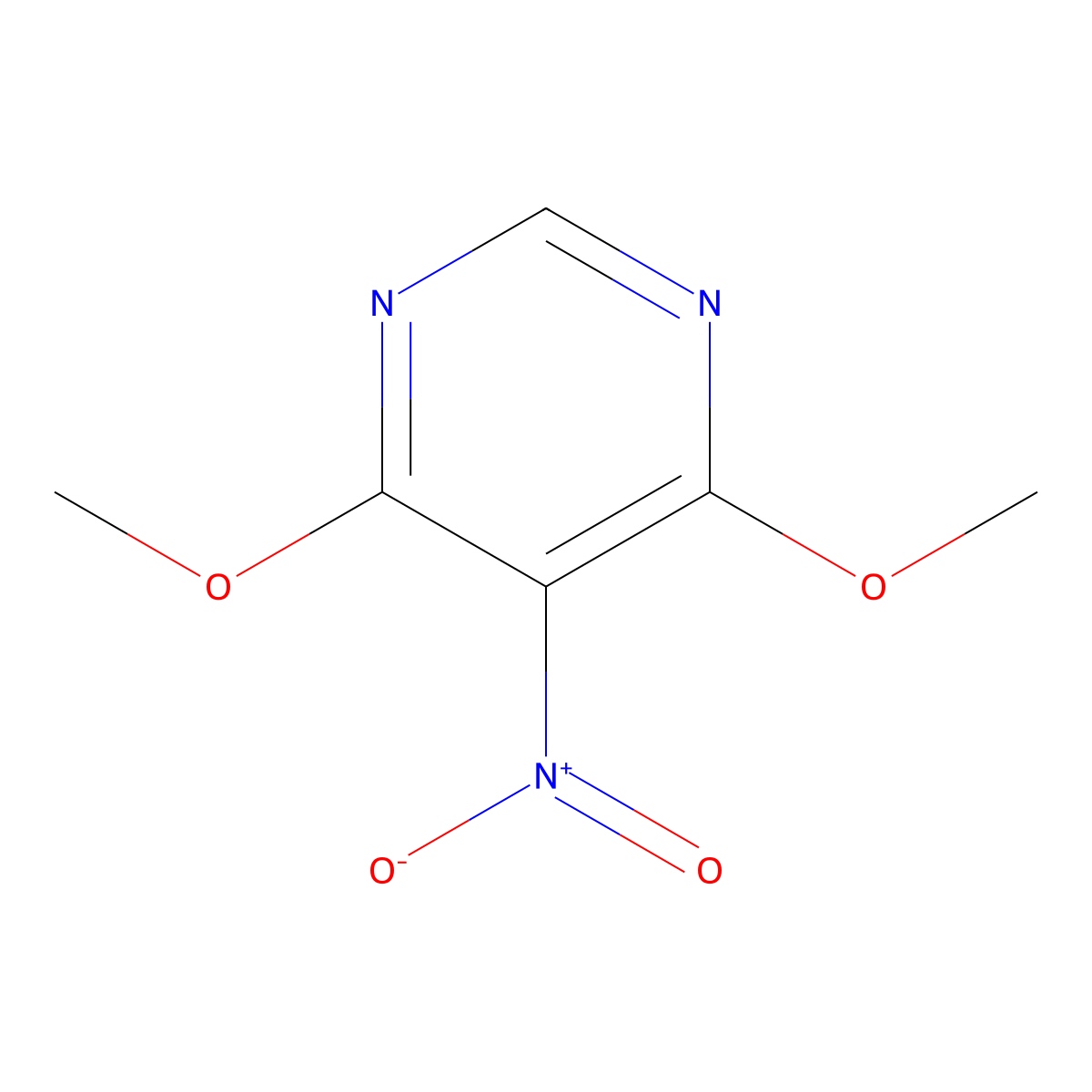 4,6-Dimethoxy-5-nitropyrimidine molecular structure, CAS 15846-14-7