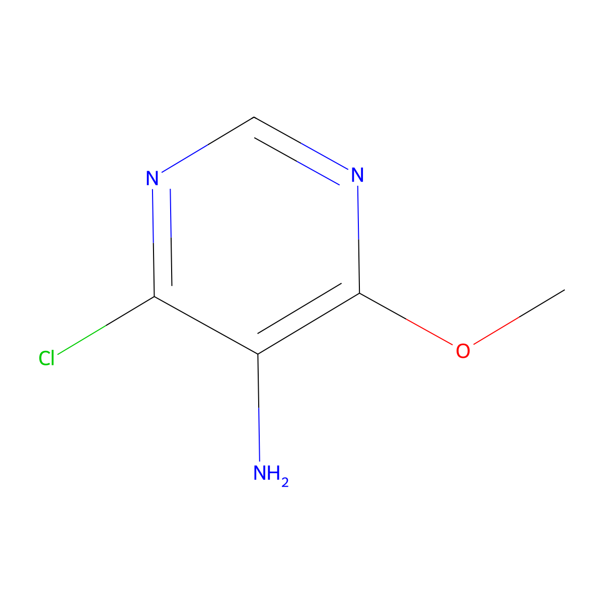 4-Chloro-6-methoxypyrimidin-5-amine molecular structure, CAS 15846-19-2