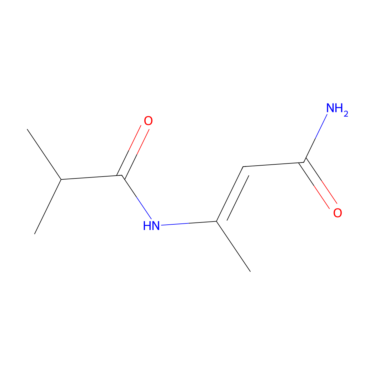 3-[(2-Methyl-1-oxopropyl)amino]-2-butenamide molecular structure, CAS 15846-26-1