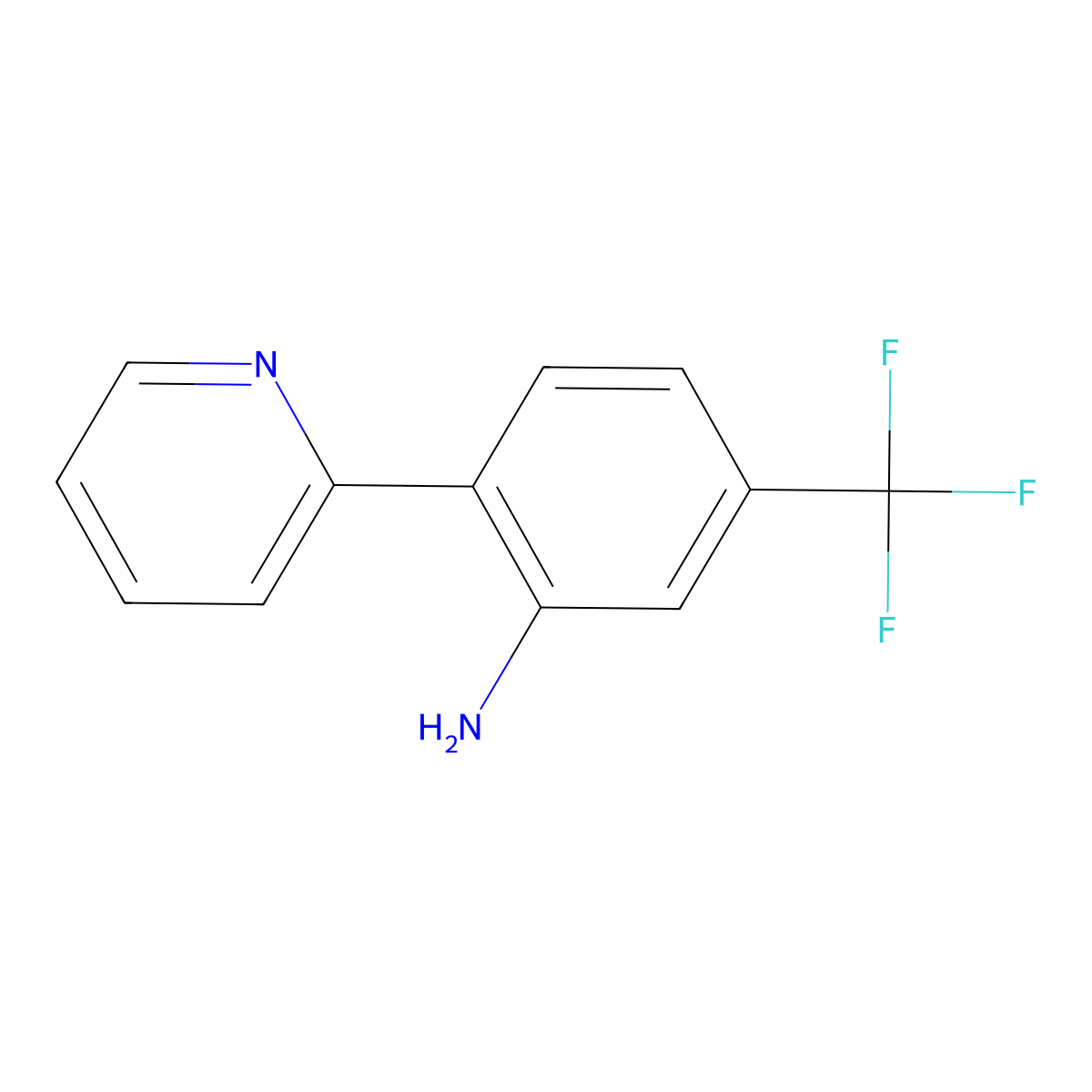 2-(Pyridin-2-yl)-5-(trifluoromethyl)aniline molecular structure, CAS 158461-46-2