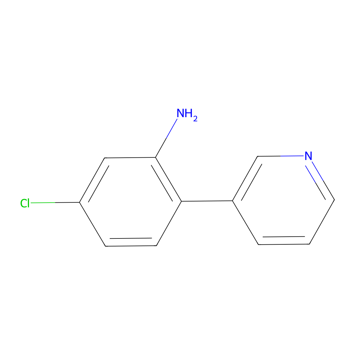 5-Chloro-2-(3-pyridinyl)benzenamine molecular structure, CAS 158461-55-3