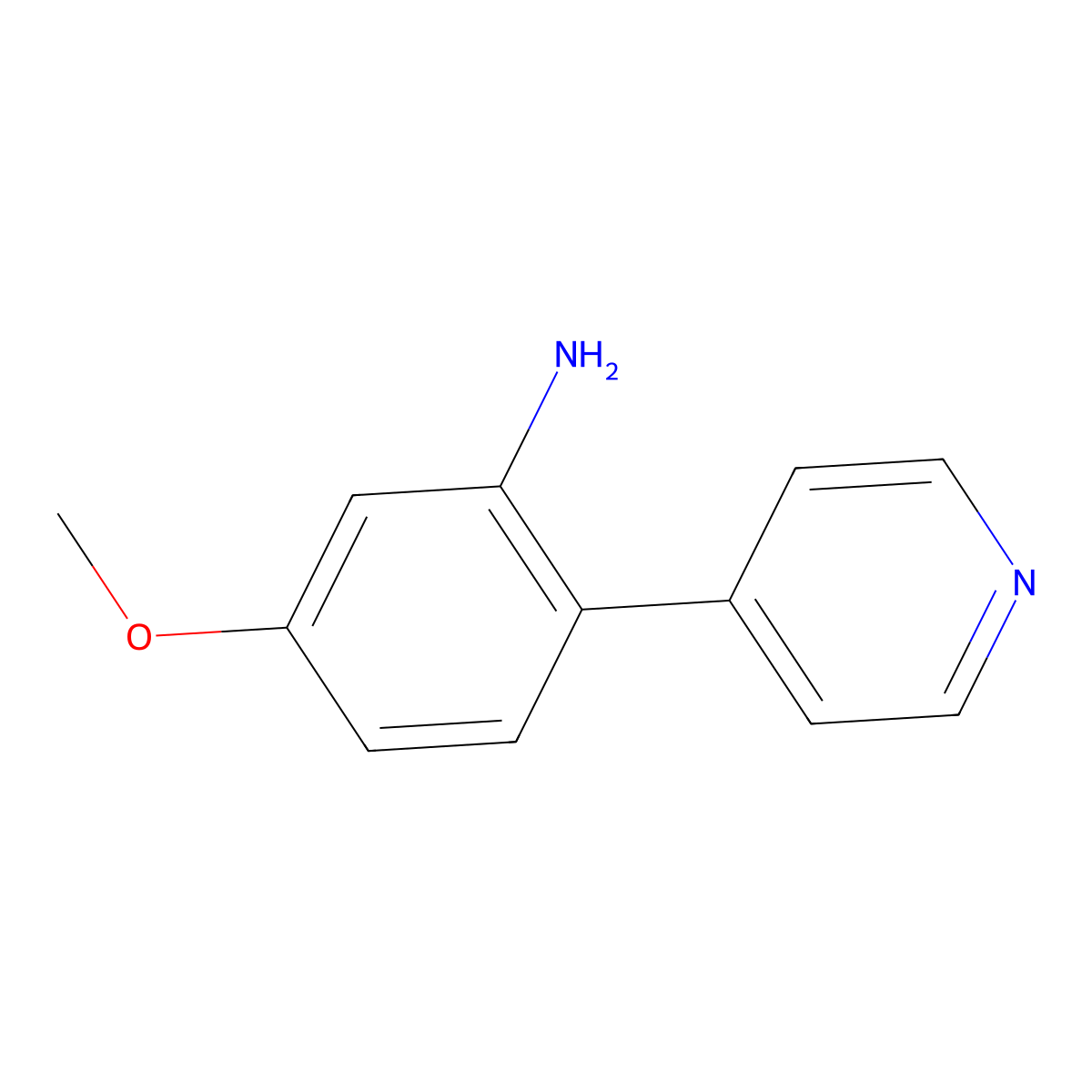 5-Methoxy-2-(pyridin-4-yl)aniline molecular structure, CAS 158461-62-2