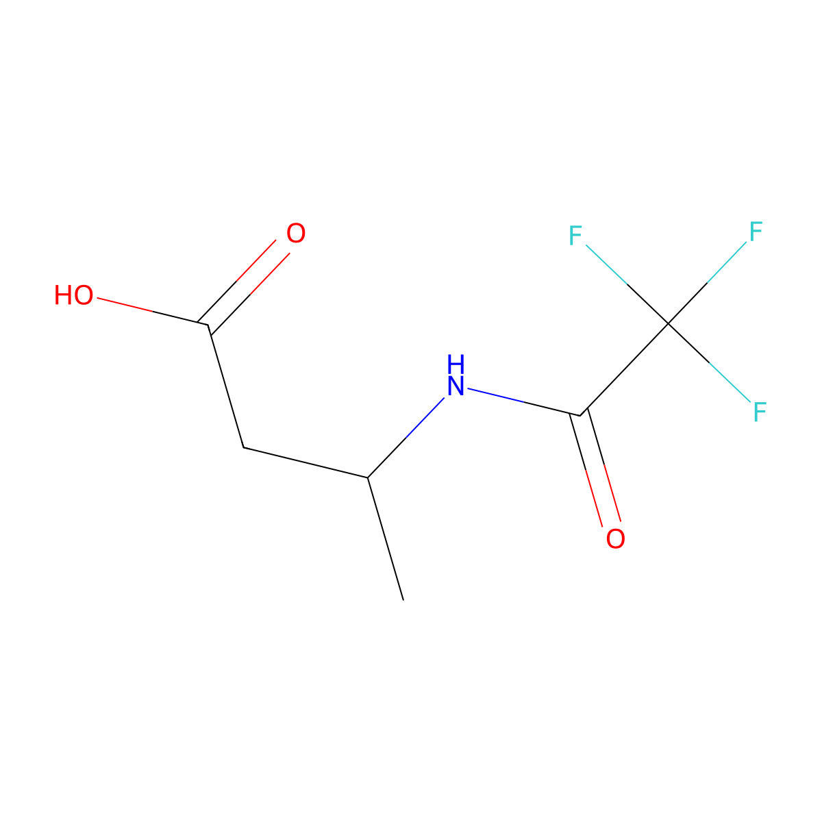 (3S)-3-(trifluoroacetamido)butanoic acid molecular structure, CAS 158462-49-8
