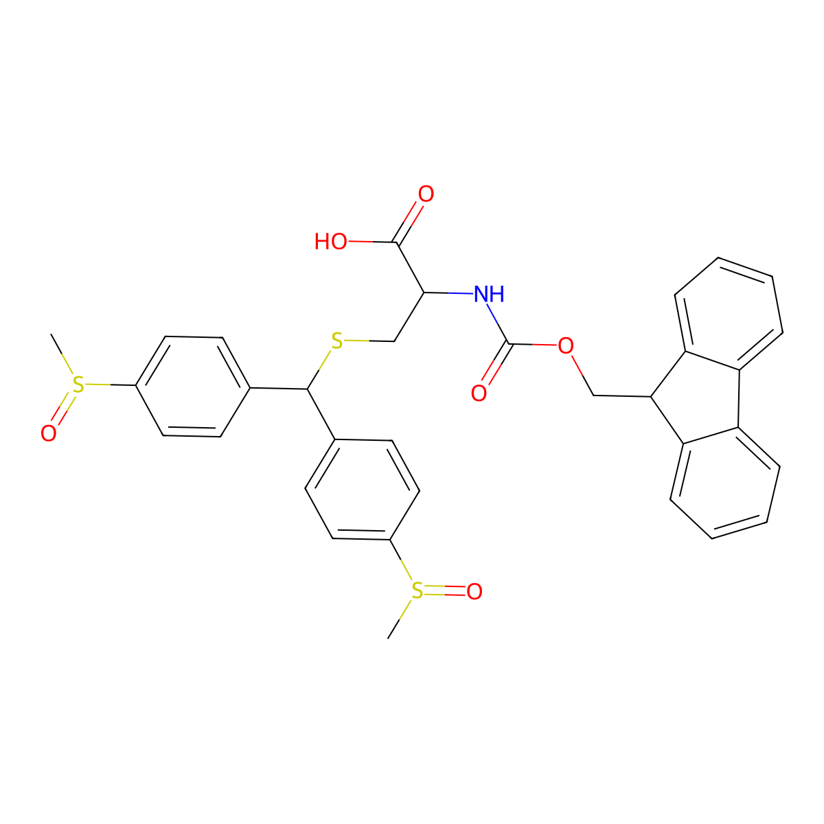 Fmoc-Cys(Msbh)-OH molecular structure, CAS 1584646-97-8