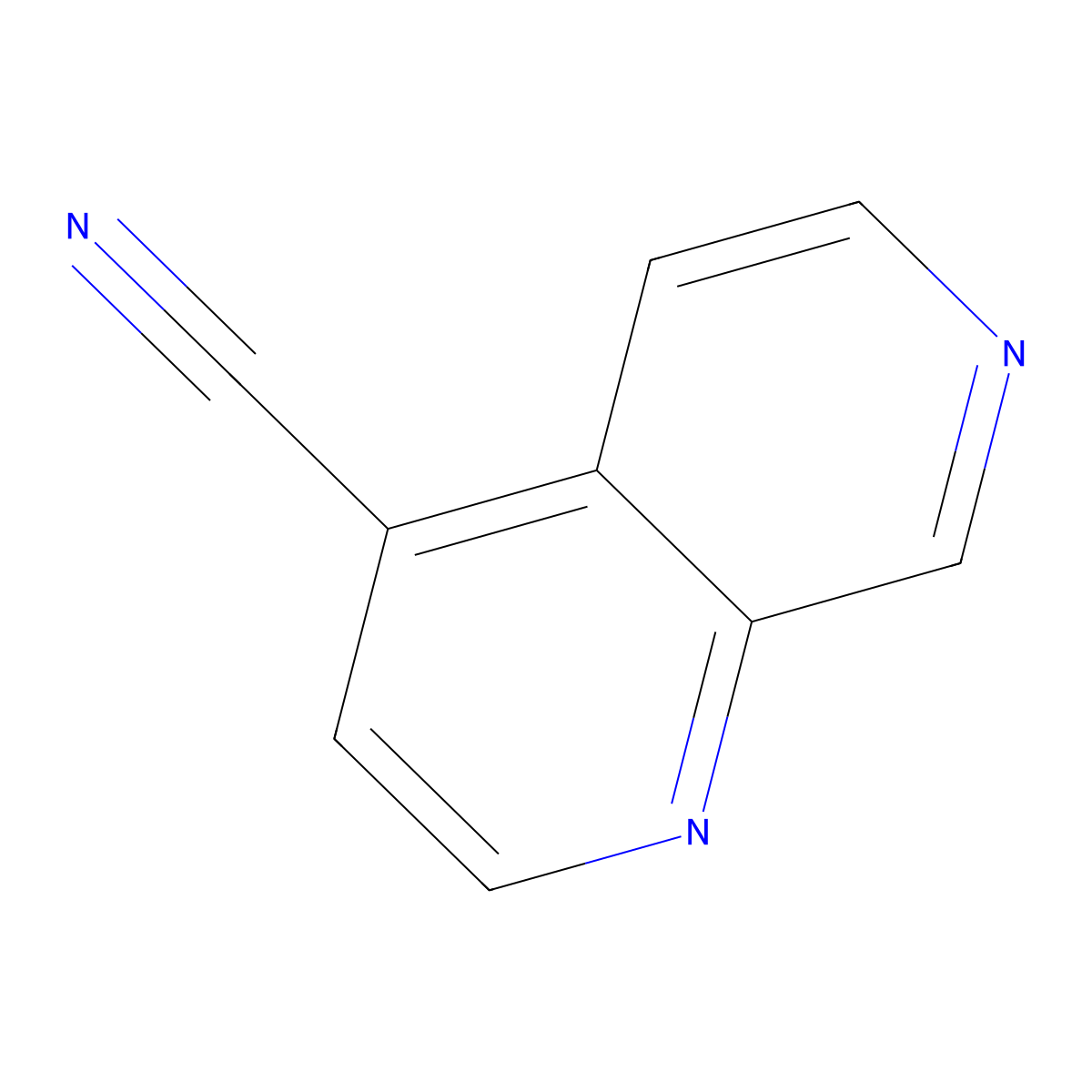 1,7-Naphthyridine-4-carbonitrile molecular structure, CAS 1584652-43-6