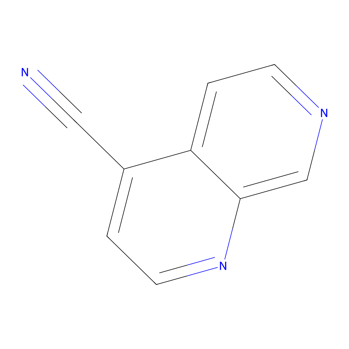 1,7-Naphthyridine-4-carbonitrile molecular structure, CAS 1584652-43-6