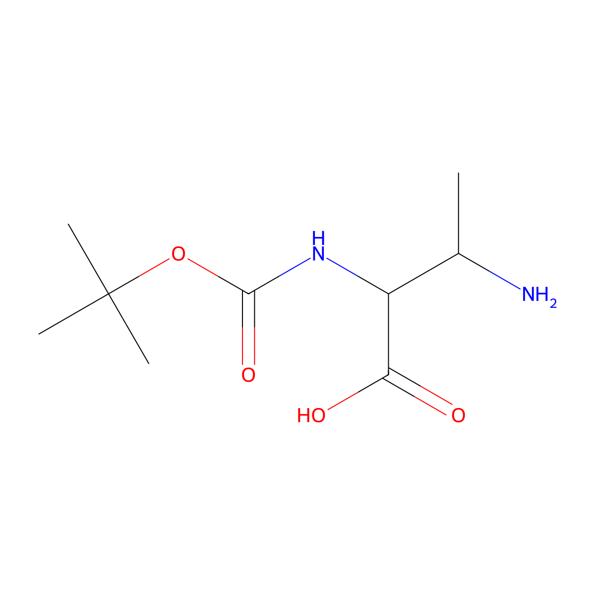 (2S,3S)-3-Amino-2-((tert-butoxycarbonyl)amino)butanoic acid molecular structure, CAS 1584671-66-8