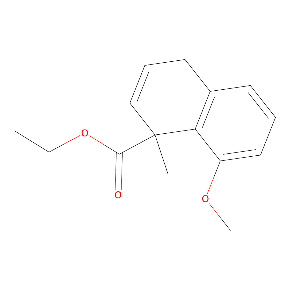 Ethyl 8-methoxy-1-methyl-1,4-dihydronaphthalene-1-carboxylate molecular structure, CAS 1584689-62-2