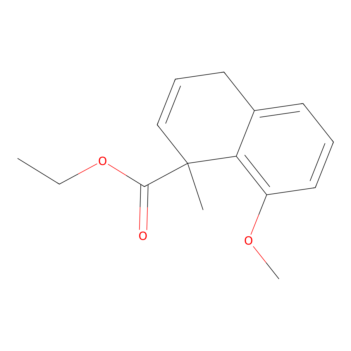 Ethyl 8-methoxy-1-methyl-1,4-dihydronaphthalene-1-carboxylate molecular structure, CAS 1584689-62-2