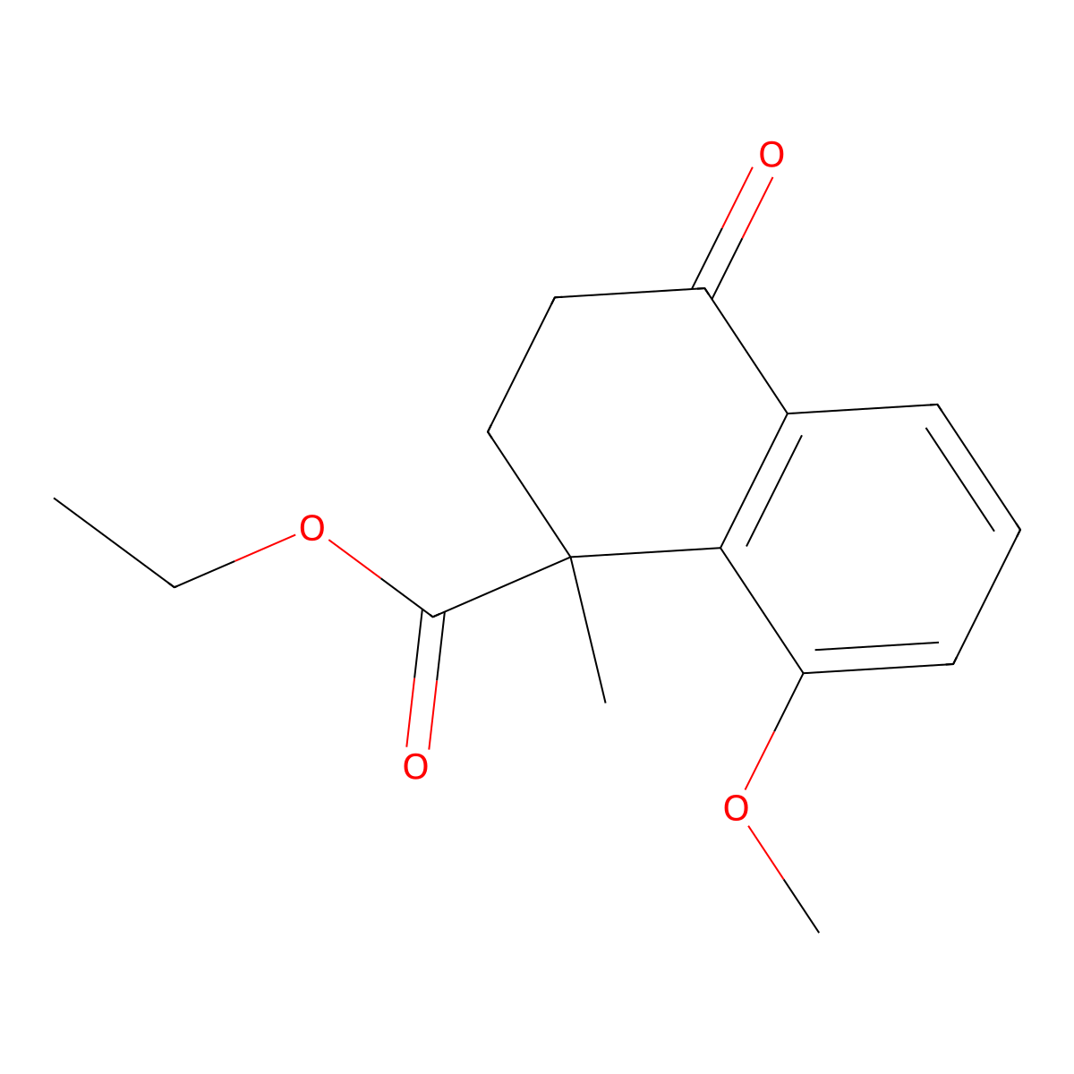 Ethyl 8-methoxy-1-methyl-4-oxo-1,2,3,4-tetrahydronaphthalene-1-carboxylate molecular structure, CAS 1584689-66-6