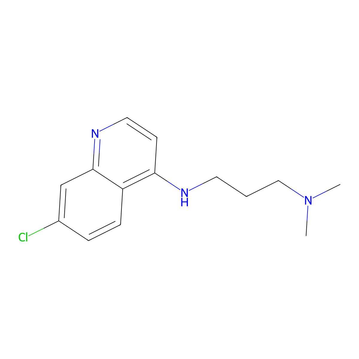 1,3-Propanediamine, N'-(7-chloro-4-quinolinyl)-N,N-dimethyl- molecular structure, CAS 15847-17-3