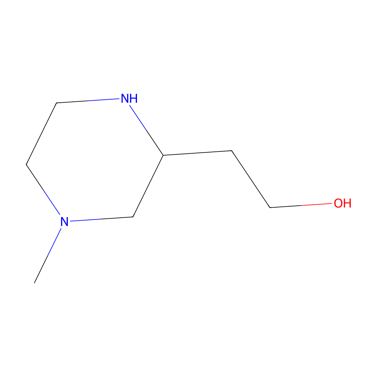 (S)-2-(4-Methylpiperazin-2-yl)ethan-1-ol molecular structure, CAS 1584725-42-7