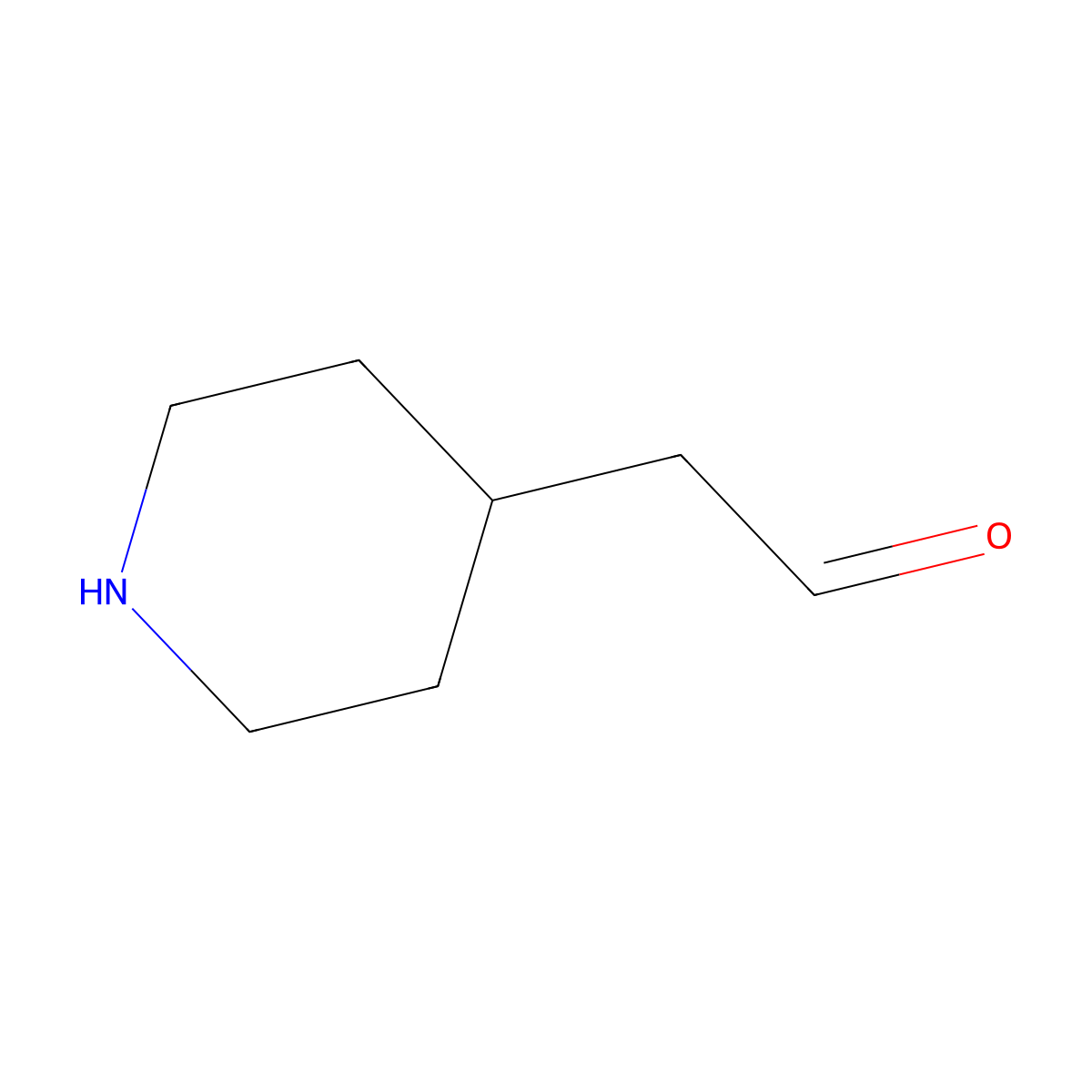 4-Piperidineacetaldehyde molecular structure, CAS 15848-30-3