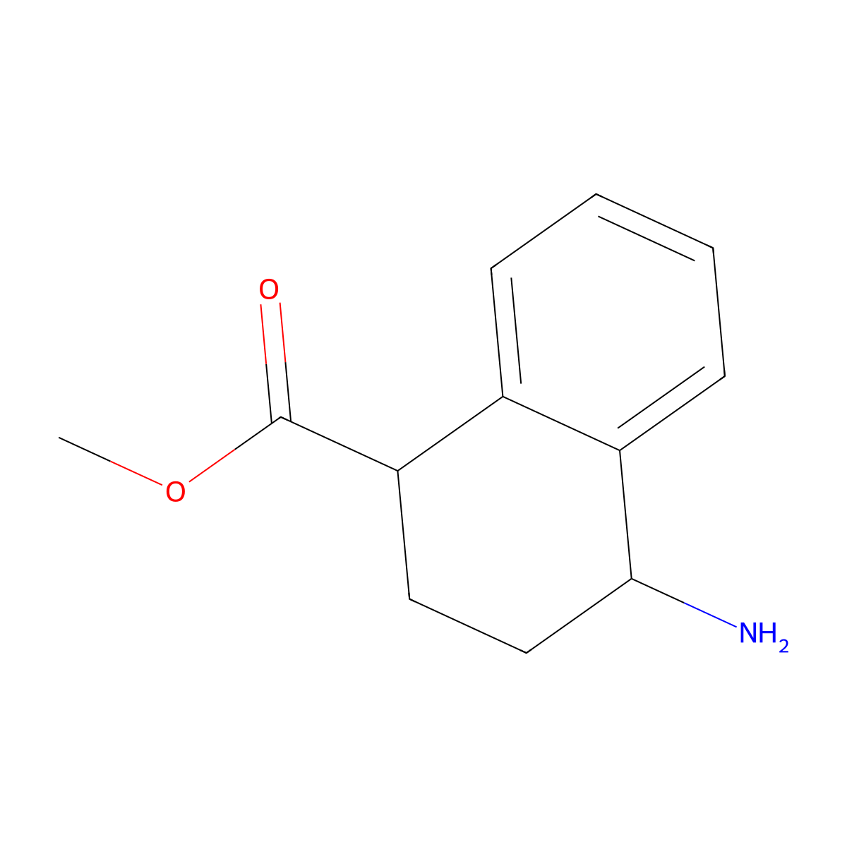 Methyl 4-amino-1,2,3,4-tetrahydronaphthalene-1-carboxylate molecular structure, CAS 1584982-86-4