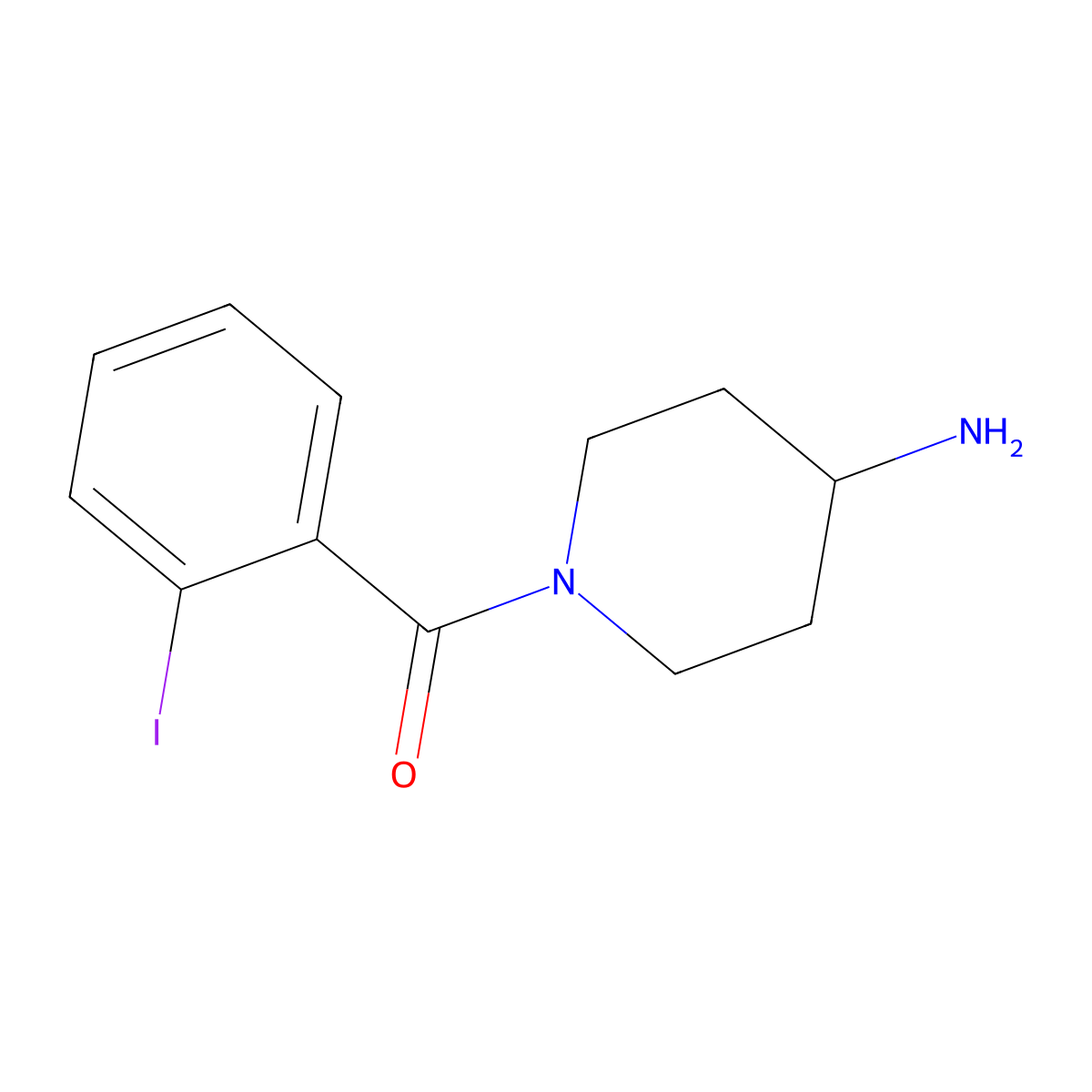 1-(2-Iodobenzoyl)piperidin-4-amine molecular structure, CAS 1584989-68-3
