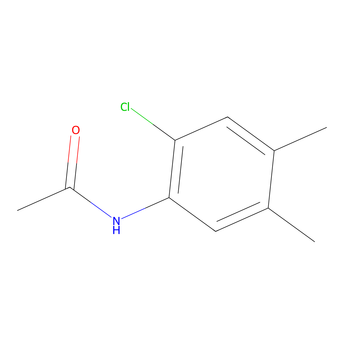 N-(2-Chloro-4,5-dimethylphenyl)acetamide molecular structure, CAS 1585-21-3