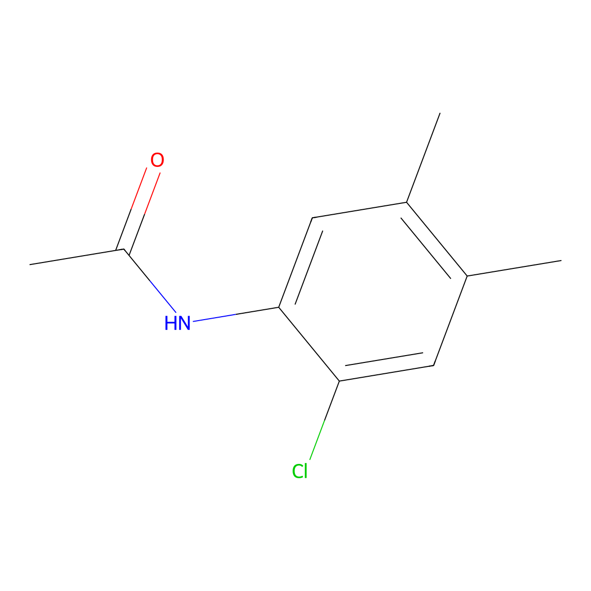 N-(2-Chloro-4,5-dimethylphenyl)acetamide molecular structure, CAS 1585-21-3