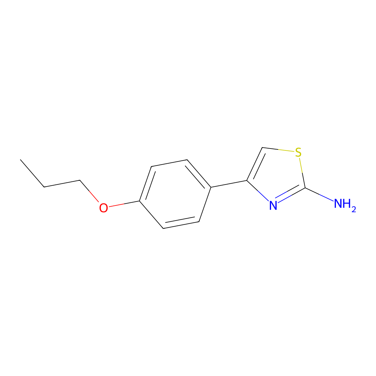 4-(4-Propoxyphenyl)thiazol-2-amine molecular structure, CAS 15850-30-3