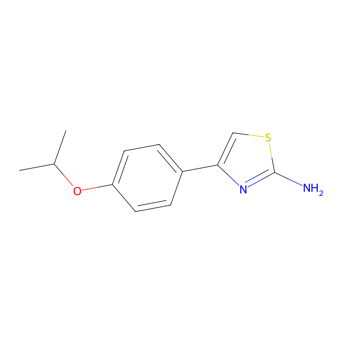 4-(4-Isopropoxy-phenyl)-thiazol-2-ylamine molecular structure, CAS 15850-31-4