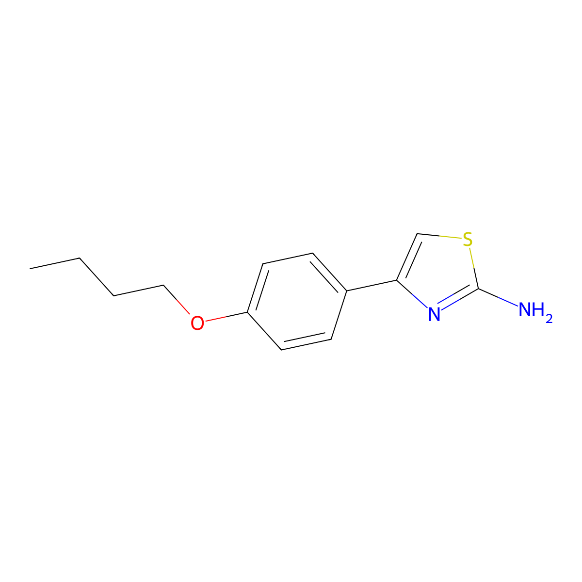 4-(4-Butoxyphenyl)-1,3-thiazol-2-amine molecular structure, CAS 15850-32-5