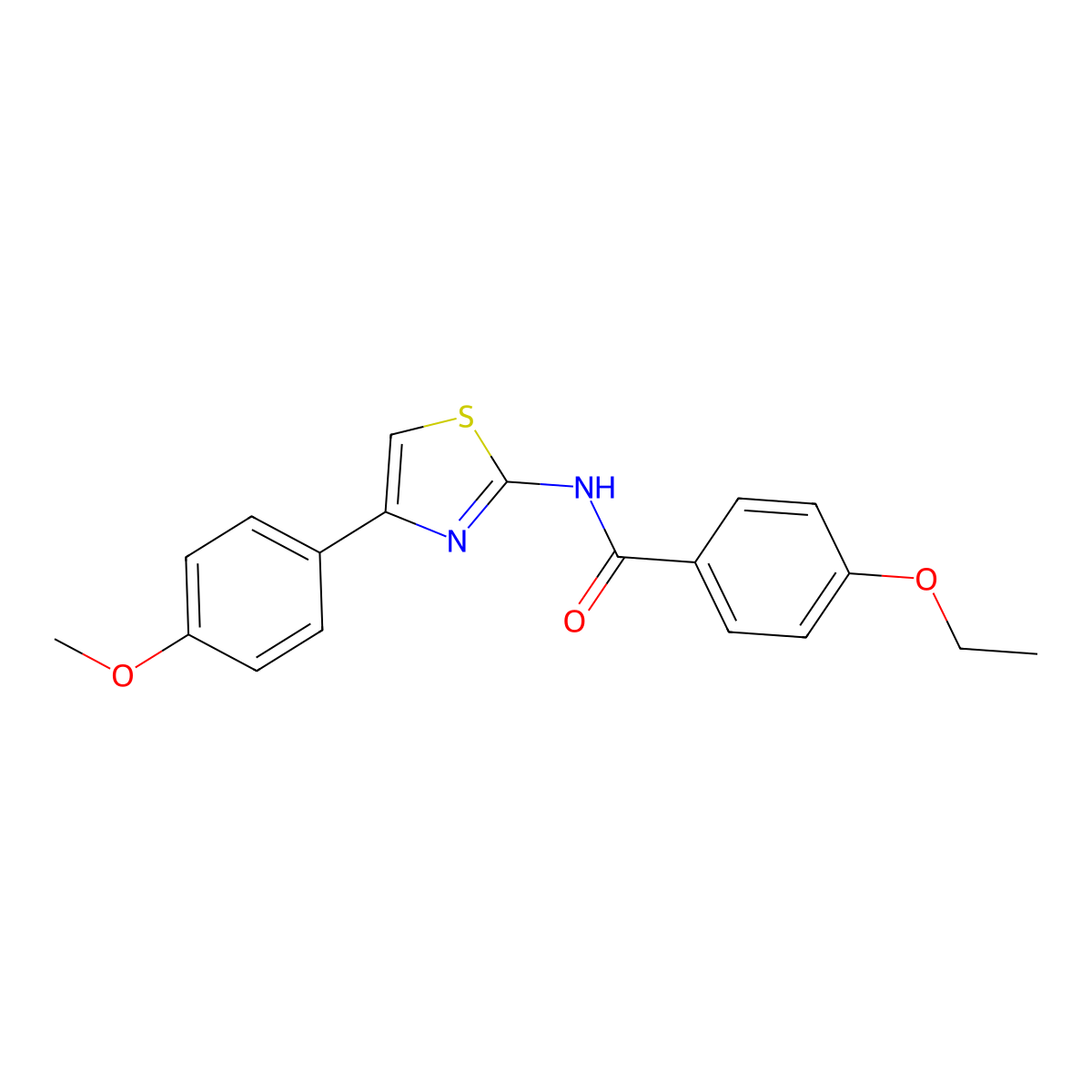 4-ethoxy-N-[4-(4-methoxyphenyl)-1,3-thiazol-2-yl]benzamide molecular structure, CAS 15850-42-7