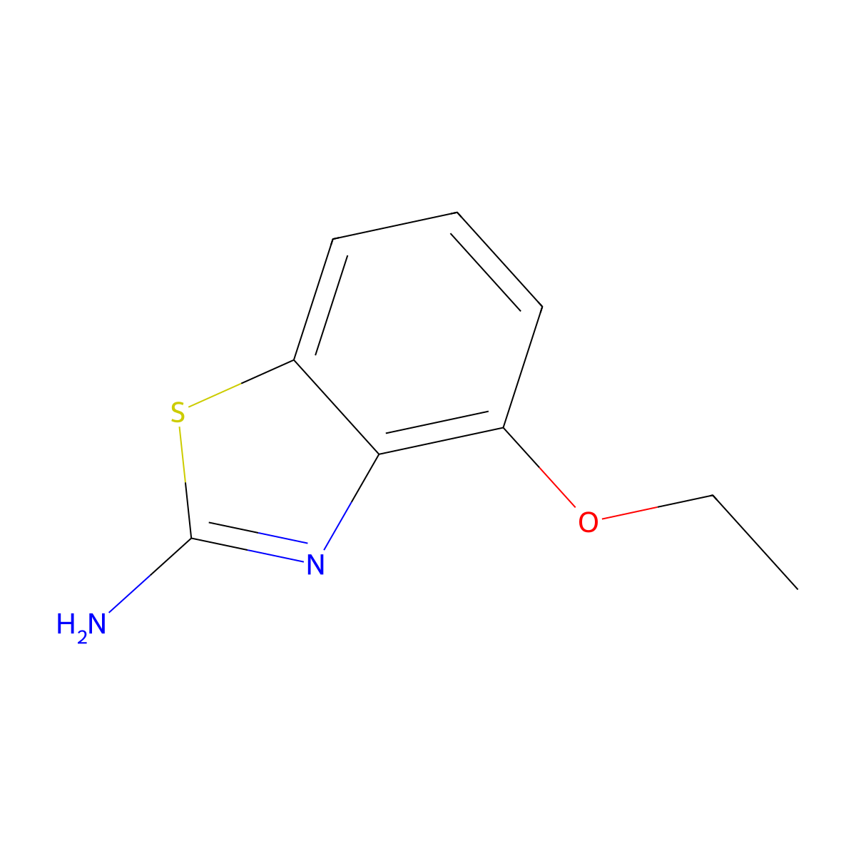 4-Ethoxy-2-benzothiazolamine molecular structure, CAS 15850-79-0